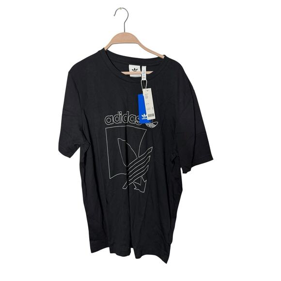Adidas Urban Outfitters Graphic T-Shirt 3 stripe size large new - Picture 1 of 3
